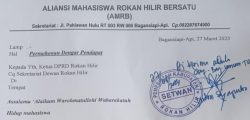 Kondisi Rohil Tidak Baik-baik Saja, AMRB Surati DPRD Untuk RDP